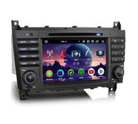 Erisin 7 pollici 8-Core 4GB+64GB Android 14 Autoradio 2 Din GPS Navigatore per Mercedes Classe CLC/G/C W203 W463 CarPlay senza fili Android Auto WiFi DSP DAB+ USB FM RDS CD DVD IPS Schermo OBD2 Canbus