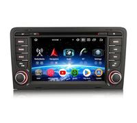 Erisin 7 pollici 8-Core 4GB+64GB Android 14 Autoradio GPS Navigatore per AUDI A3 (2003-2011) S3 RS3 RNSE-PU Supporto CarPlay Android Auto Bluetooth 5.0 WiFi DSP DAB+ USB FM OBD2 Schermo Tattile IPS