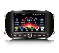 Erisin 7 pollici 8-Core 4GB+64GB Android 14 Autoradio GPS Navigatore per Fiat 500X 2014-2020 Supporto CarPlay Android Auto Bluetooth 5.0 WiFi 4G DSP DAB+ USB FM RDS OBD2 Canbus Controllo del volante