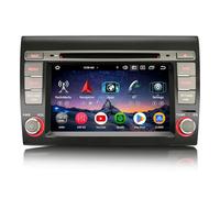 Erisin 7 pollici 8-Core 4GB+64GB Android 16 Autoradio Bluetooth GPS Navigatore per Fiat Bravo 2007-2014 Supporto CarPlay senza fili Android Auto WiFi DSP DAB+USB CD DVD OBD2 FM Controllo al Volante