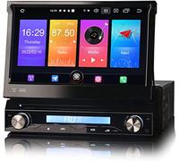 Erisin 7 Pollici Android 12 Autoradio 1 Din con GPS Navi Motorizzato Schermo, HD Touchscreen Integrato Wireless CarPlay Android Auto Bluetooth DSP OBD2 TPMS DVB-T2 DAB+ Mirror Link WiFi USB SD