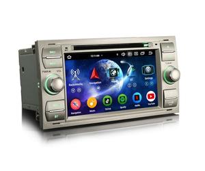 Erisin 7 Pollici Android 14 8-Core 4GB+64GB Autoradio GPS Navigatore per Ford C-Max S-Max Focus Galaxy Kuga Connect Fiesta Transit DVD Supporti Bluetooth 5.0 IPS CarPlay Android Auto WiFi DSP OBD2 USB