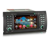Erisin 8-Core 4+64GB Android 14 Autoradio GPS Navigatore Auto per BMW Serie 5 X5 E53 Supporto Senza fili Carplay Android Auto GPS CD DVD DSP WiFi SWC RDS Canbus Radio Bluetooth