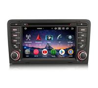 Erisin 8-Core 4GB+64GB 7 pollici Android 16 Autoradio Bluetooth GPS Navigatore per AUDI A3 S3 RS3 RNSE-PU Supporto CarPlay senza fili Android Auto WiFi 4G DAB+ FM RDS USB CD DVD Schermo IPS Canbus