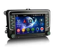 Erisin 8-Core 4GB+64GB Android 14 Autoradio Bluetooth GPS Navigator per VW Polo Passat Golf 5 6 T5 Tiguan EOS Seat Leon Skoda 7" Handsfree DAB+ CarPlay Android Auto Wifi Controllo del Volante FM USB