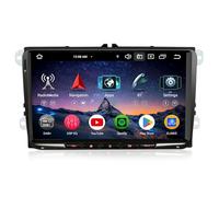 Erisin 8-Core 4GB+64GB Android 14 Autoradio GPS Navigatore per VW Polo 6R Golf 5/6 Passat B6 Caddy Touran Tiguan Seat Skoda 9 pollici Schermo CarPlay Android Auto Bluetooth 5.1 WiFi 4G DSP DAB+ USB