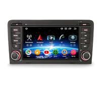 Erisin 8-Core 4GB+64GB Android 14 Autoradio per AUDI A3 S3 RS3 RNSE-PU 7" IPS Schermo Tattile Navigatore GPS Supporto Wireless CarPlay Android Auto DAB+ Bluetooth 5.0 DSP WiFi 4G Canbus SWC OBD2 FM