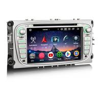 Erisin 8-Core 4GB+64GB Autoradio Android 16 GPS Navigatore per Ford Galaxy C-MAX Focus Mondeo S-MAX 7 pollici Schermo Supporto Bluetooth CarPlay Android Auto WiFi 4G DSP CD DAB+ USB RDS OBD2 Canbus