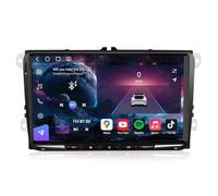 Erisin 8-Core 8GB+128GB Android 14 Autoradio GPS Navigatore per VW Polo 6R Golf 5/6 Passat B6 Caddy Touran Tiguan Seat Skoda 9 pollici Schermo CarPlay Android Auto Bluetooth 5.1 WiFi 4G DSP DAB+ USB