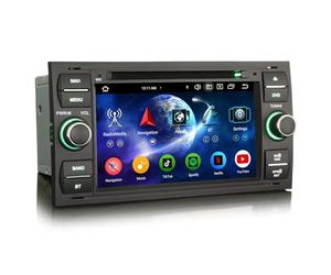 Erisin 8-Core Android 14 4GB+64GB DVD Autoradio GPS Navigatore per Ford C-Max S-Max Focus Galaxy Kuga Connect Fiesta Transit 7" Schermo tattile Bluetooth 5.0 CarPlay Android Auto WiFi DSP RDS FM OBD2