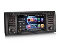 Erisin 8-Core Android 14 Bluetooth 5.0 DVD Autoradio per BMW Serie 5 E39 M5 7 pollici Schermo Tattile Supporta GPS Navigatore Wireless CarPlay Android Auto DAB+ FM Radio OBD TPMS RDS 4GB RAM+64GB ROM