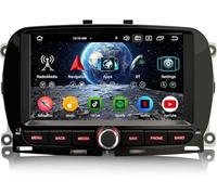 Erisin 8-Core Android 16 4GB+64GB Autoradio per Fiat 500/500C/500S/500E 2016-2019 500 Hybrid 7" Supporto IPS GPS Navigatore Senza fili CarPlay Android Auto WiFi 4G DAB+ Bluetooth 5.0 DSP Canbus TPMS