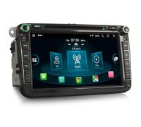 Erisin 8 Pollici 4GB RAM+64GB ROM Android 14 Autoradio Bluetooth per VW Polo Golf 5 Golf 6 Passat B6/B7 Jetta Seat Leon Supporto Wireless Carplay Android Auto USB DAB+ WiFi FM USB Canbus CD DVD DSP