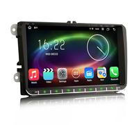 Erisin 9 pollici 8-Core 4GB+64GB Android 14 Autoradio GPS Navigatore per VW Polo 6R Passat B6 Golf 5/6 Jetta Touran Tiguan EOS Seat Skoda Supporta CarPlay Android Auto DAB+ WiFi Bluetooth RDS FM DSP