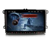 Erisin 9 Pollici Android 10 2 Din Autoradio con GPS per VW Passat Polo Golf 5 Golf 6 Caddy T5 Touran Seat Skoda Navigator OPS CarPlay DSP WiFi Bluetooth USB RDS DAB+ Mirror Link OBD2 TPMS 4G DVR