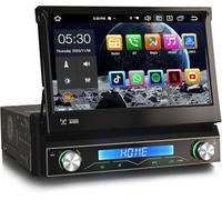 Erisin Android 14 4GB+64GB 8-Core Autoradio 1 Din con GPS Navi Motorizzato Schermo, 7 Pollici HD Touchscreen Bluetooth 5.0 Integrato Wireless CarPlay Android Auto DSP OBD2 DVB-T2 DAB+ WiFi USB TPMS