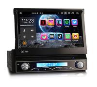Erisin Android 14 8-Core 4GB+64GB Autoradio 1 Din con GPS Navi Motorizzato Schermo, 7 Pollici HD Touchscreen Integrato Wireless CarPlay Android Auto Bluetooth DSP OBD2 TPMS DVB-T2 DAB+ WiFi USB DVD