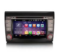 Erisin Android 14 8-Core 4GB+64GB Autoradio GPS Navigatore per FIAT BRAVO Lettore DVD IPS Schermo tattile Supporti Bluetooth 5.0 Senza fili CarPlay Android Auto WiFi DSP RDS CANbus DAB+Radio