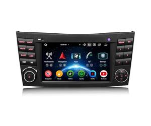 Erisin Android 14 8-Core 4GB+64GB Autoradio GPS Navigatore per Mercedes-Benz Classe E/CLS W211 W219 7" IPS Schermo tattile Supporti Bluetooth 5.0 Wireless CarPlay Android Auto WiFi 4G DSP CANbus OBD2