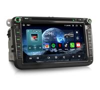 Erisin Android 14 Autoradio GPS Navigatore per VW Passat Golf 6/5 Polo Touran Sharan Jetta EOS Seat 8 pollici Schermo IPS Bluetooth CarPlay Android Auto DSP WiFi 4G DAB+ CD DVD OPS 8-Core 4GB+64GB