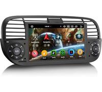 Erisin Android 16 8-Core 4GB+64GB 1Din Autoradio Bluetooth per Fiat 500 500C 500S 500E 7" IPS Schermo tattile Supporto GPS Navigatore Senza fili CarPlay Android Auto WiFi 4G DAB+ DSP OBD2 Canbus