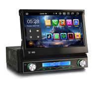 Erisin Android 16 8-Core Autoradio 1 Din con GPS Navi Motorizzato Schermo, 7 Pollici HD Touchscreen Bluetooth 5.0 Integrato Wireless CarPlay Android Auto DSP OBD2 TPMS DVB-T2 DAB+ WiFi USB 4GB+64GB