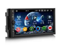 Erisin Universal Doppio Din 7 pollici 8-Core 4GB+64GB Android 14 Autoradio Bluetooth GPS Navigazione Supporto CarPlay senza fili Android Auto WiFi&4G DSP DAB+ USB FM RDS DVB-T2 OBD2 Schermo IPS