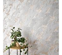 Erismann Carta da parati in tessuto non tessuto grigio bianco oro metallizzato effetto marmo struttura 10318-10