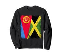 Eritrea Giamaica Half Flag Eritrean Jamaican Heritage Felpa