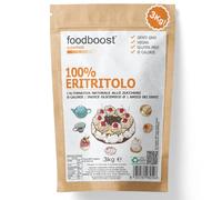 Eritritolo 3Kg foodboost, sostituto dello zucchero, 0kcal - 100% Puro, stesso potere dolcificante dello zucchero da cucina, adatto per diabetici e diete ipocaloriche o bilanciate - 3kg BULK