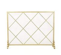 erkebspm Parascintille per Camino in Ferro Battuto Grande Schermo per Camino Paravento per Camino in Ferro Art Schermo Divisorio per Camino Recinto Ignifugo e Antiscottatura per Camino, 39" LX 30,3"