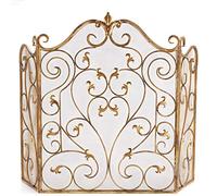 erkebspm Parascintille Soggiorno Europeo Schermo per Camino Camino Camino Nucleo per Camino con Rete Muro divisorio in Ferro battuto Mantello Decorativo Cavo Schermo per Camino Incorporato