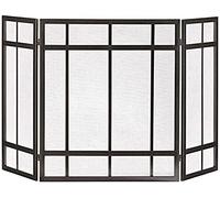 erkebspm Protezione antiscintilla Parascintille per camini a 3 Pannelli, Porte per camini, Schermi per cancelli per camini Classici in Ferro battuto Rete Decorativa per Esterni, Alto 80 cm