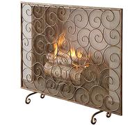 erkebspm Schermi parascintille Classici di Grandi Dimensioni per caminetto e Stufa, 38,6''×8,7''×30,7'' (Colore : Nero)