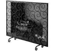 erkebspm Schermi parascintille Classici di Grandi Dimensioni per caminetto e Stufa, 38,6''×8,7''×30,7'' (Colore : Nero)