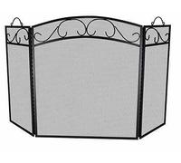 erkebspm Schermi per camini Parascintille per camini 3 Pannelli con Maniglie in Ferro battuto 51"(L) X31(H) Parascintille per camini Piatti Schermi per camini Decorativi