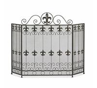 erkebspm Schermi per Camino Schermi per Camino a 3 Pannelli con focolare in Ferro, a Rete, Portatili, per Camino, schermi Piatti, Decorativi