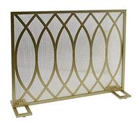 erkebspm Schermo per Camino Classico Schermo a Rete per Camino con Copertura in Rete di Sicurezza per Bambini, per Uso Esterno e Interno Alto 39,4 Pollici x Largo 32,3 Pollici (Colore : Oro)