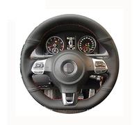 ERKIES Coprivolante Fai-da-Te in Pelle Morbida per Volkswagen Golf 6 GTI MK6 Polo GTI Scirocco R Passat CC R-Line 2010, coprivolante per Auto, Filo Nero