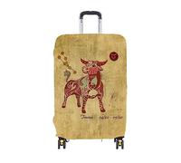 ERKIES The 12 Signs of The Zodiac, custodia protettiva da viaggio, con stampa 3D, per 4 ruote da 19 a 30 pollici, Toro, s, alla moda