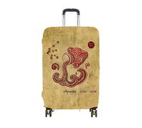 ERKIES The 12 Signs of The Zodiac, custodia protettiva da viaggio, con stampa 3D, per 4 ruote da 19 a 30 pollici, aquarius, L, alla moda