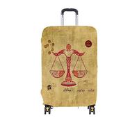 ERKIES The 12 Signs of The Zodiac, custodia protettiva da viaggio, con stampa 3D, per 4 ruote da 19 a 30 pollici, Libra, L, alla moda