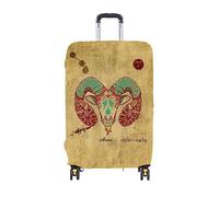 ERKIES The 12 Signs of The Zodiac, custodia protettiva da viaggio, con stampa 3D, per 4 ruote da 19 a 30 pollici, Ariete, s, alla moda