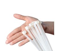 ERKO Fascette plastica bianche 300 x 7,6 mm 25 pezzi di cablaggio professionali, Resistente allatemperature, Resistenza alla rottura 54kg, forte