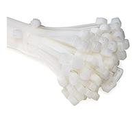 ERKO Fascette plastica bianche 430 x 4,8 mm 100 pezzi di cablaggio professionali, Resistente allatemperature, Resistenza alla rottura 23 kg, forte
