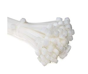 ERKO Fascette plastica bianche 430 x 4,8 mm 100 pezzi di cablaggio professionali, Resistente allatemperature, Resistenza alla rottura 23 kg, forte