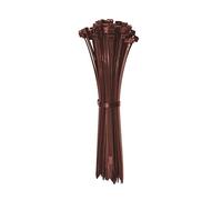 ERKO Fascette plastica marrone 200 x 3,6 mm 100 pezzi breve, di cablaggio professionali, Resistente allatemperature, forte, Per il giardino, la casa, il garage, l'ufficio