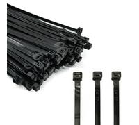 ERKO Fascette plastica nere 140 x 3,6 mm 100 pezzi di cablaggio professionali, Resistente allatemperature, Resistenza alla rottura 18 kg, forte