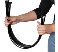 ERKO Fascette plastica nere 500 x 7,6 mm 100 pezzi di cablaggio professionali, Resistente allatemperature, Resistenza alla rottura 55 kg, Molto forte