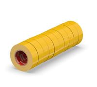 ERKO Nastro Isolante elettrico giallo 15 mm x 10 m 10 Pezzi PVC Per isolare, Riparare e legare, nastro adesivo, Per tensioni fino a 6 kv, elettrici professionali, flessibile